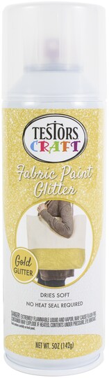 Testor Glitter Fabric Spray Paint 5Oz-Gold, Count: 1, Size: 5 Ounce (Pack of 1), Model: TGFP-58385 | Michaels Testor Glitter Fabric Spray Paint 5Oz-Gold, Count: 1, Size: 5 Ounce (Pack of 1), Model: TGFP-58385 | Michaels